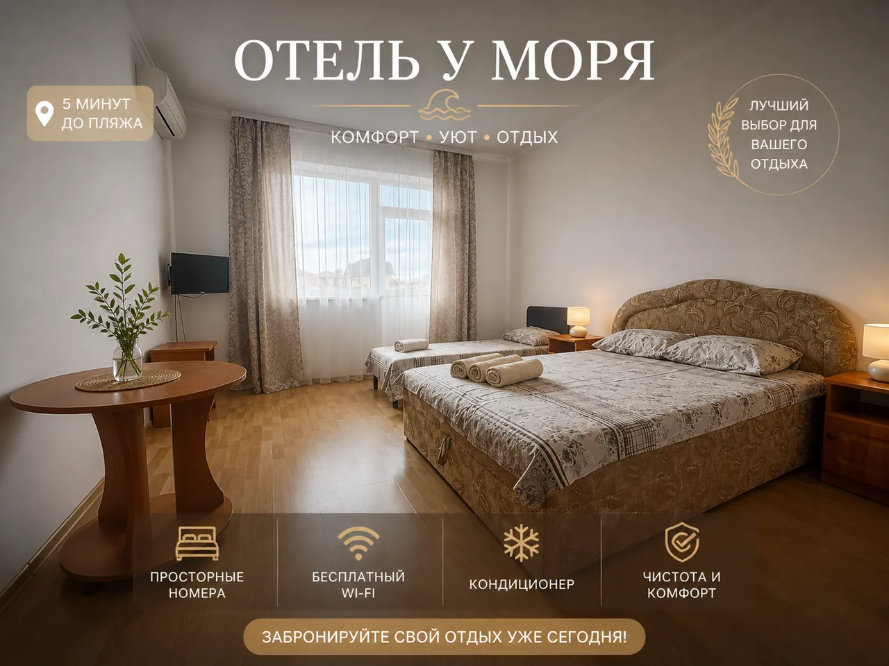 Номер Трехместный номер